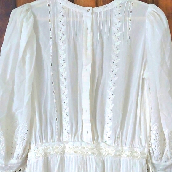 Loveshackfancy White Ecru Lorelei Dress Size XS Bohemian Festival - Picture 10 of 16